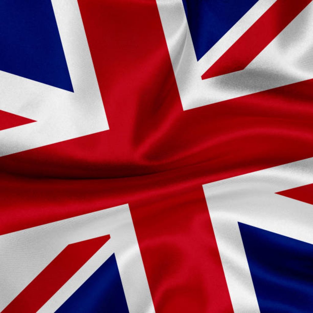 British flag waving background